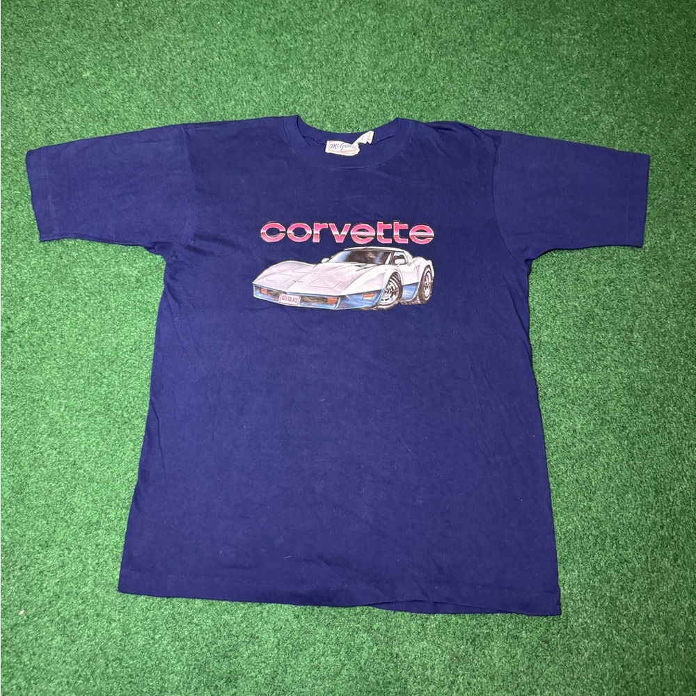 Vintage 80s 90s Chevrolet Corvette T-shirt, Muscle Car Iconic (Medium)